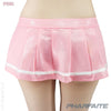 Pharfaite shiny SGS wetlook micro mini skirt PF575 pink