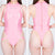 PHARFAITE [PF608] glänzender SGS WETLOOK NEO "BINDER" Badeanzug mit STRING