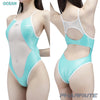 [PREORDER] PHARFAITE [PF709] Shiny SGS "DIAMOND SHEER" swimsuit with transparent patches