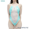 [PREORDER] PHARFAITE [PF709] Shiny SGS "DIAMOND SHEER" swimsuit with transparent patches