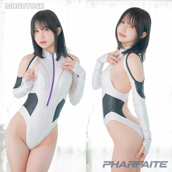 [PRE-ORDER] PHARFAITE [PF710] shiny SGS WETLOOK "OFF Shoulder" Bodysuit