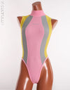 REALISE [N-0371-MSH] sporty SOFT-MESH swimsuit TRICOLOR V2