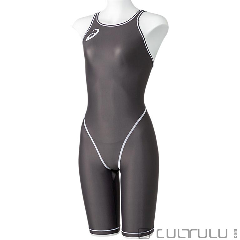 ASICS Japan SpurTex Pro swimsuit shorty ASL12S charcoal front