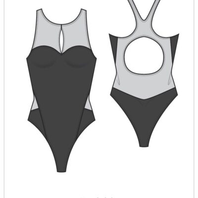 Poolsider PS-OP-21-002 keyhole mesh swimsuit