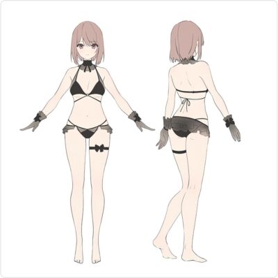 Pharfaite Necomi Sensei Bikini PF531 black
