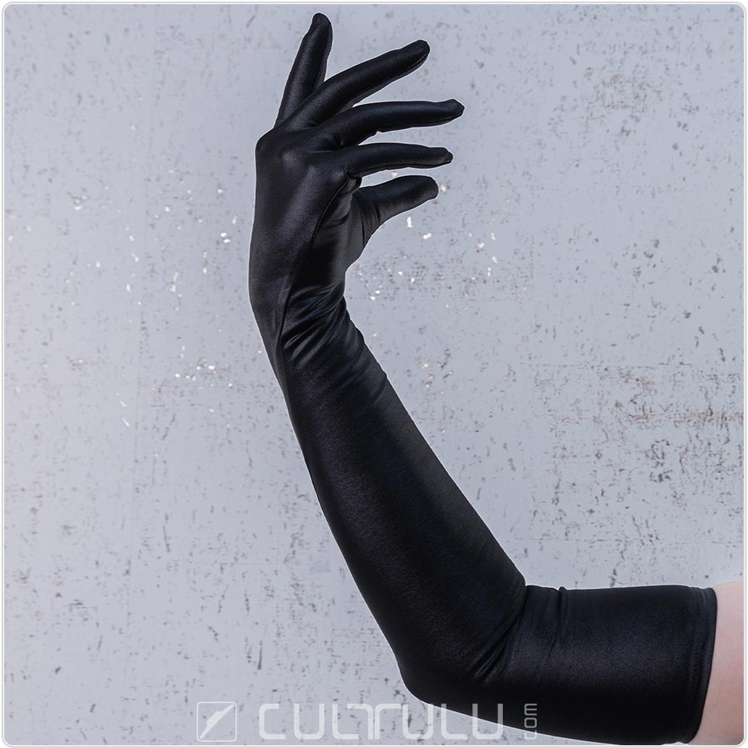 pharfaite PF702 wet gloss gloves and kneehighsocks black