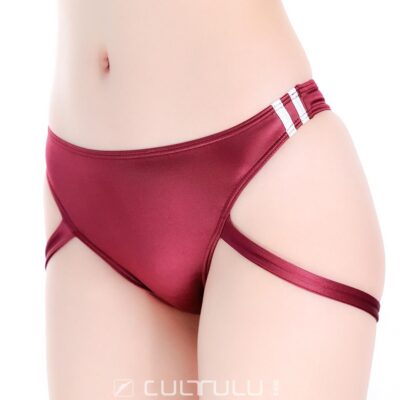 Pharfaite PF637 wetlook thong bloomers red