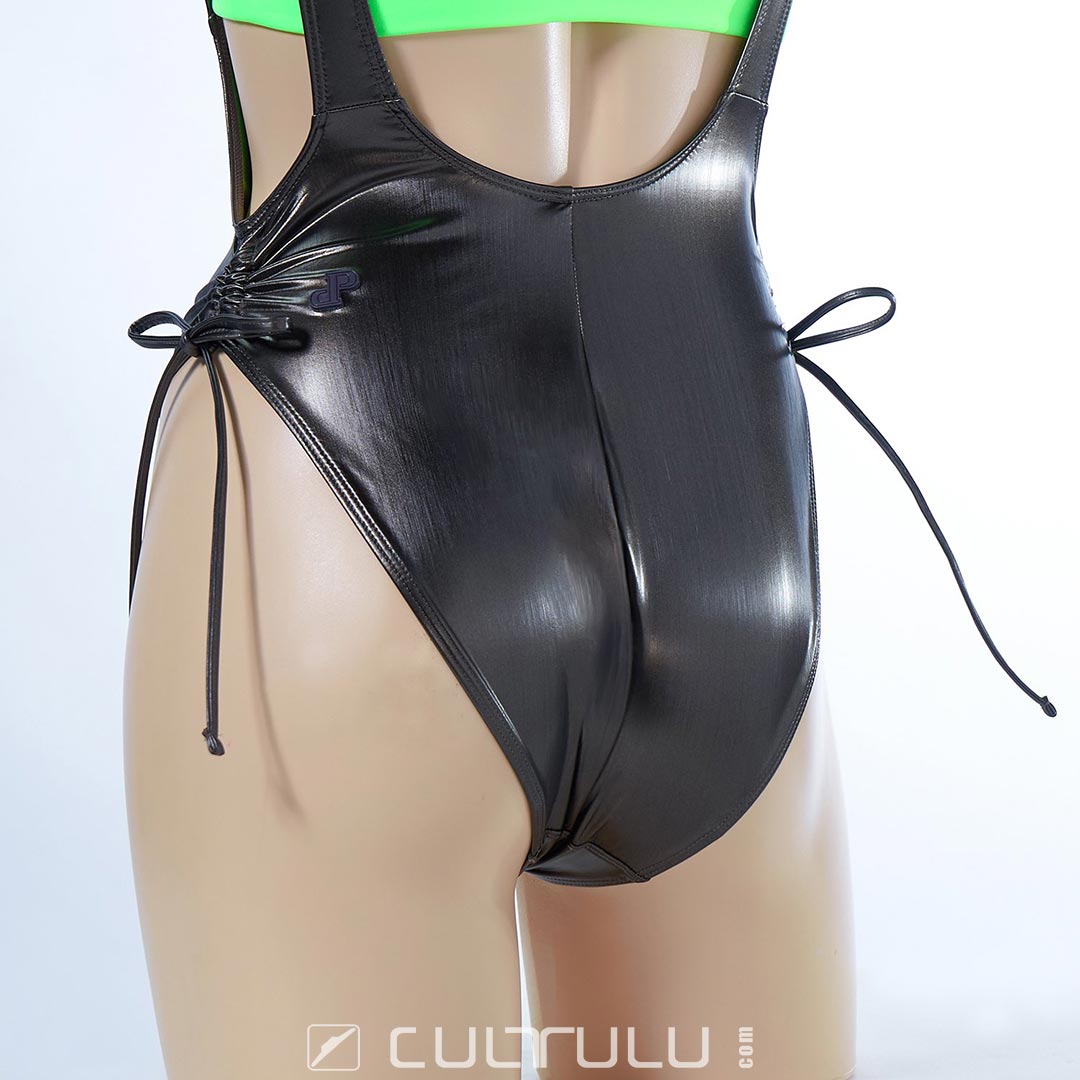 Poolsider rubberized bikini PS-SS-1000-01HL black
