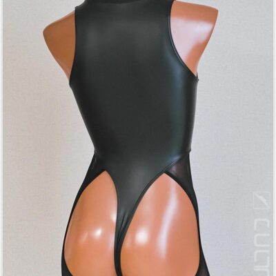 Realise rubberized Cut-Out String Swimsuit RSFT-002 black