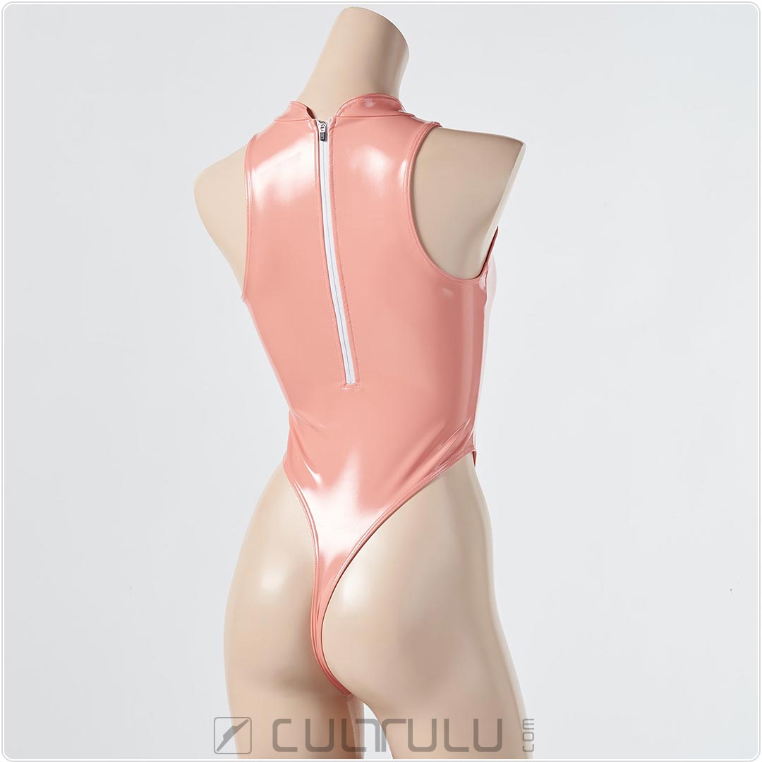 realise T997 rubberized string swimsuit dolly pink