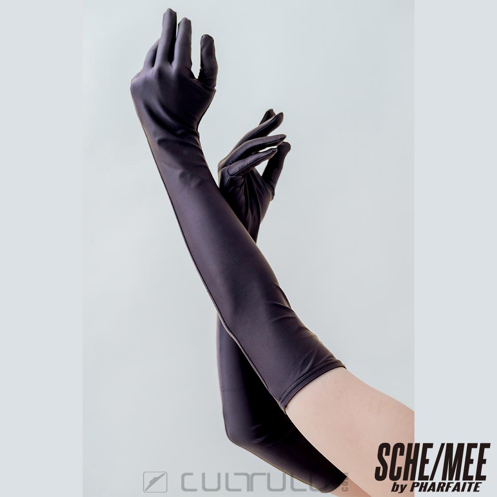 Sche-Mee gloves and stockings PF621 fittysatin black