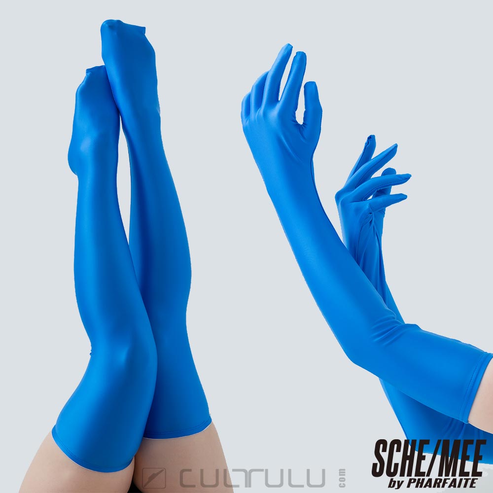 Sche-Mee gloves and stockings PF621 fittysatin blue