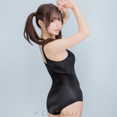 SCHE/MEE fitty satin sukumizu swimsuit SM111 black