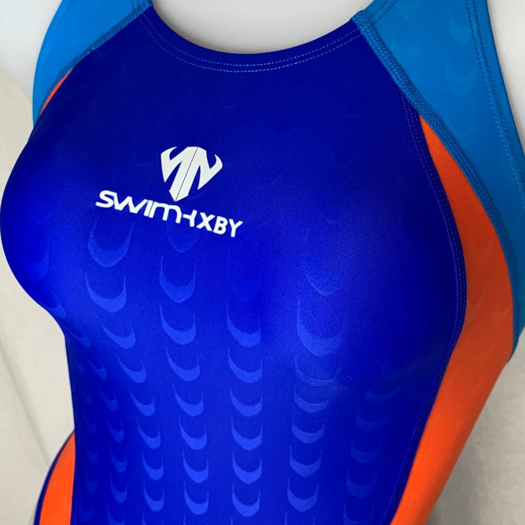 SwimHXBY swimsuit 282HF blue-orange-lightblue