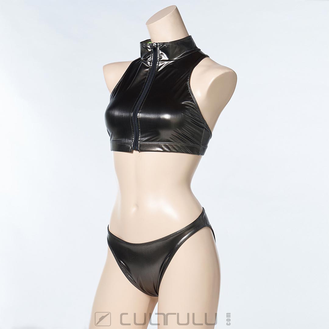 Poolsider rubberized bikini PS-02HL black